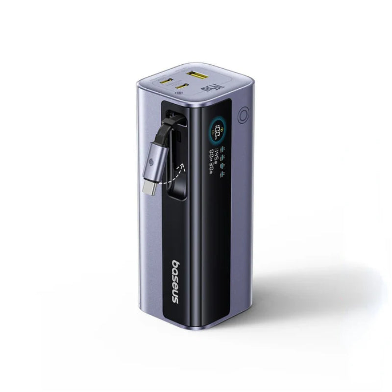 Baseus EnerGeek GR11 Power Bank with Retractable Cable - 20000mAh / 145W / Grey
