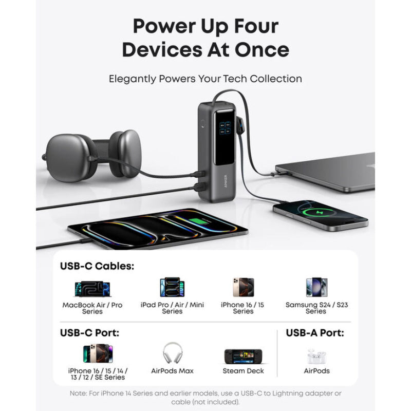Anker USB-C Power Bank - 25K / 165W / USB-C / Space Black