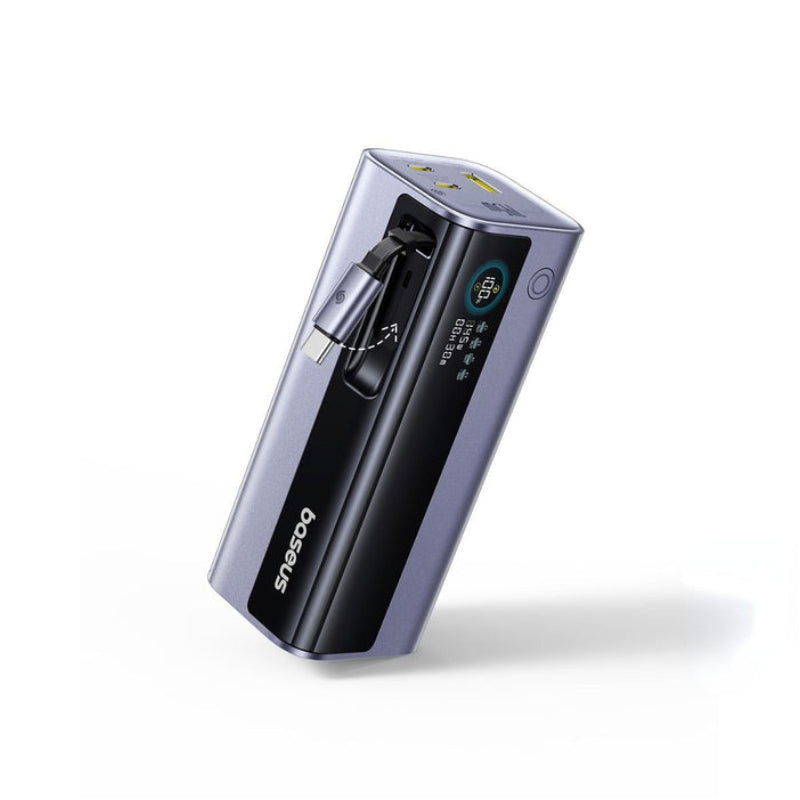 Baseus EnerGeek GR11 Power Bank with Retractable Cable - 20000mAh / 145W / Grey