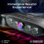 PROMATE Delta-X 20W Bass Boost Quad Speaker Wireless RGB Soundbar - Up to 20M / 6400mAh / Black