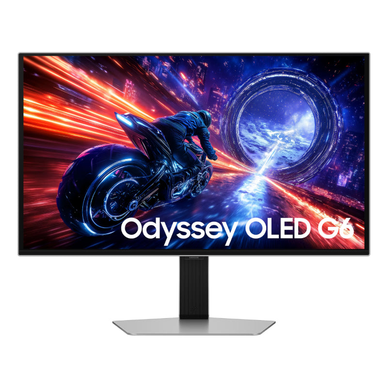 Samsung 27" Odyssey OLED G6 G60SF - 27.0" QHD / 1ms / 500Hz / HDMI / Display Port / Silver - Gaming Monitor