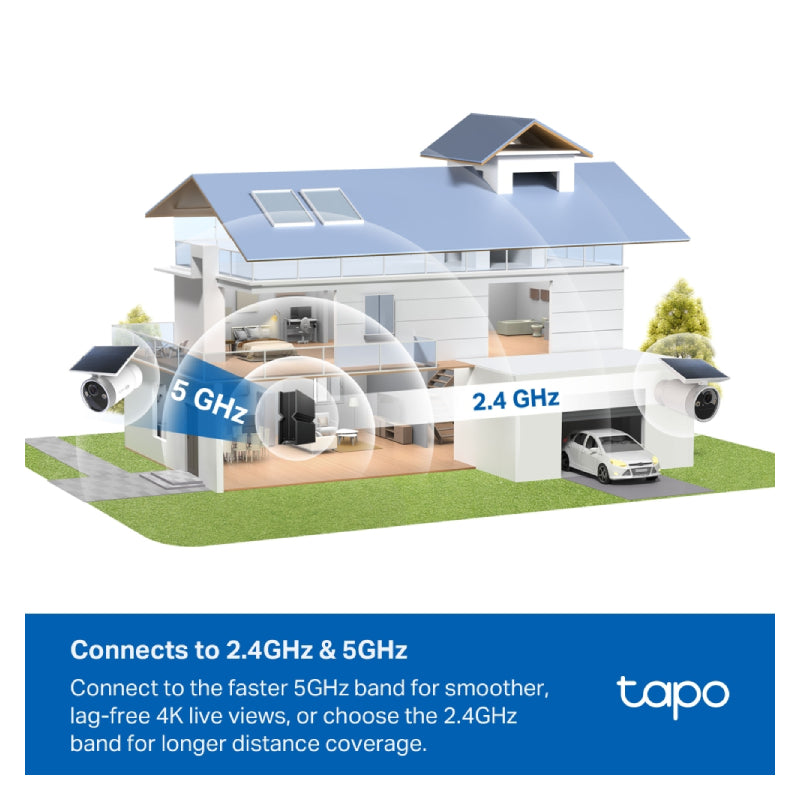 TP-Link Tapo C465 Battery-Powered Security Camera with Built-In Solar Panel - 4K UHD / Up to 15fps / Two-Way / AI Detection / Night Vision