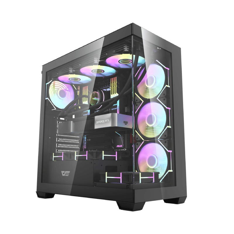 كمبيوتر ألعاب جي برو، معالج إنتل كور i7-14700F / لوحة أم B760 M / ذاكرة وصول عشوائي 16 جيجابايت DDR4 / محرك أقراص صلبة NVMe M.2 بسعة 1 تيرابايت / بطاقة رسومات إنفيديا جي فورس RTX 5060 سعة 8 جيجابايت / ويندوز 11 برو / مزود طاقة 750 واط
