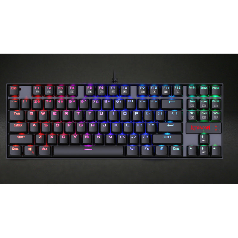 Redragon Kumara K552-RGB-B (TKL)  mechanical gaming keyboard - Wired / 87 Keys / Black