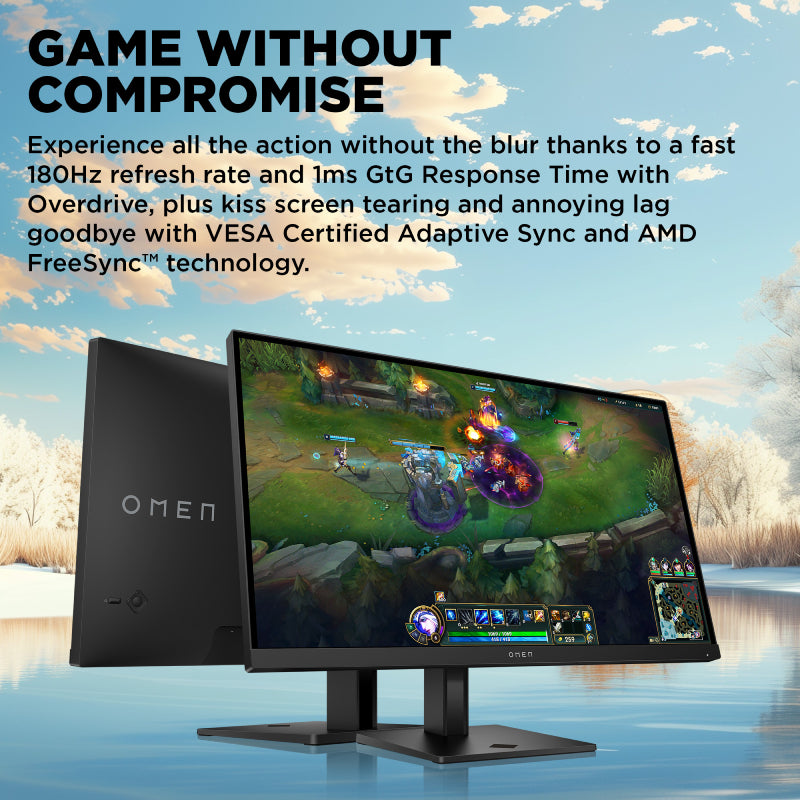 HP OMEN 27 G2 Gaming Monitor - 27" FHD / 1ms / 180Hz / DisplayPort 1.4 / HDMI 2.0 - Gaming Monitor