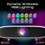 PROMATE Delta-X 20W Bass Boost Quad Speaker Wireless RGB Soundbar - Up to 20M / 6400mAh / White