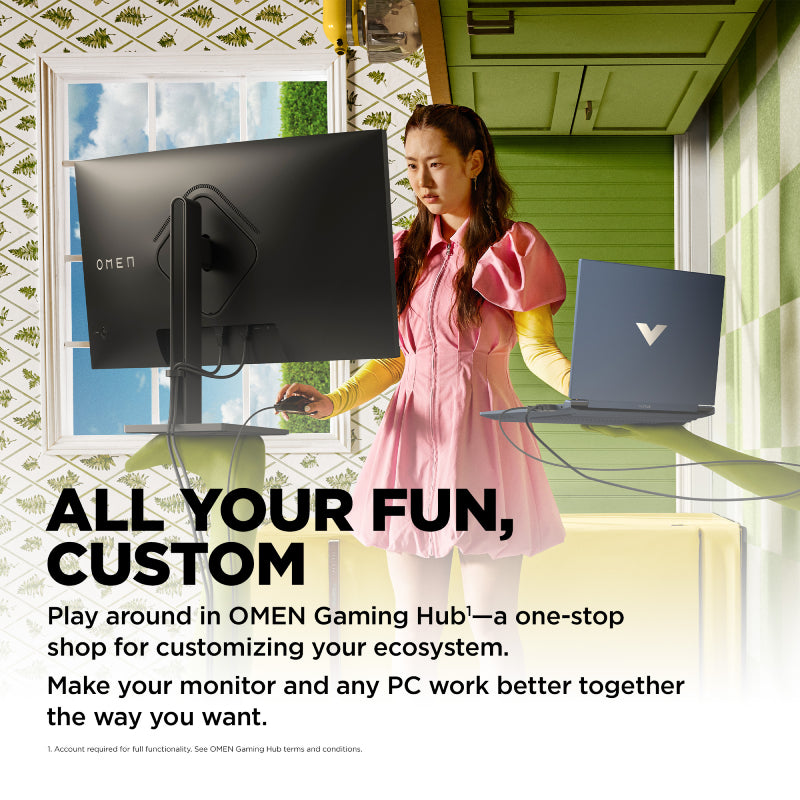 HP OMEN 32c Curved Gaming Monitor - 31.5" QHD / 1ms / 165Hz / DisplayPort 1.4 / HDMI 2.0 - Gaming Monitor