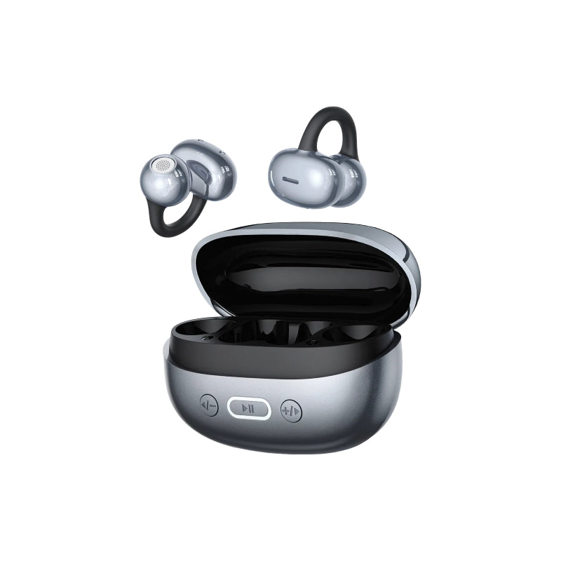 Porodo Soundtec Inova Open-Ear ENC Earbuds with Multi-Functional Control Buttons - Black