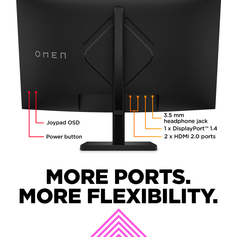 HP OMEN 32c Curved Gaming Monitor - 31.5" QHD / 1ms / 165Hz / DisplayPort 1.4 / HDMI 2.0 - Gaming Monitor