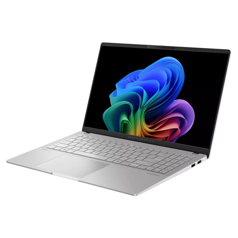 ASUS Vivobook S15 (S5507) Copilot+ PC - 15.6 3K OLED / Snapdragon X Plus / 16GB / 1TB (NVMe M.2 SSD) / 1YW / Cool Silver - Laptop