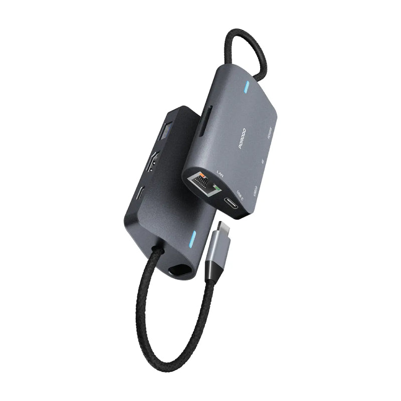 Porodo 7-IN-1 Multi Port USB-C Hub - Gray