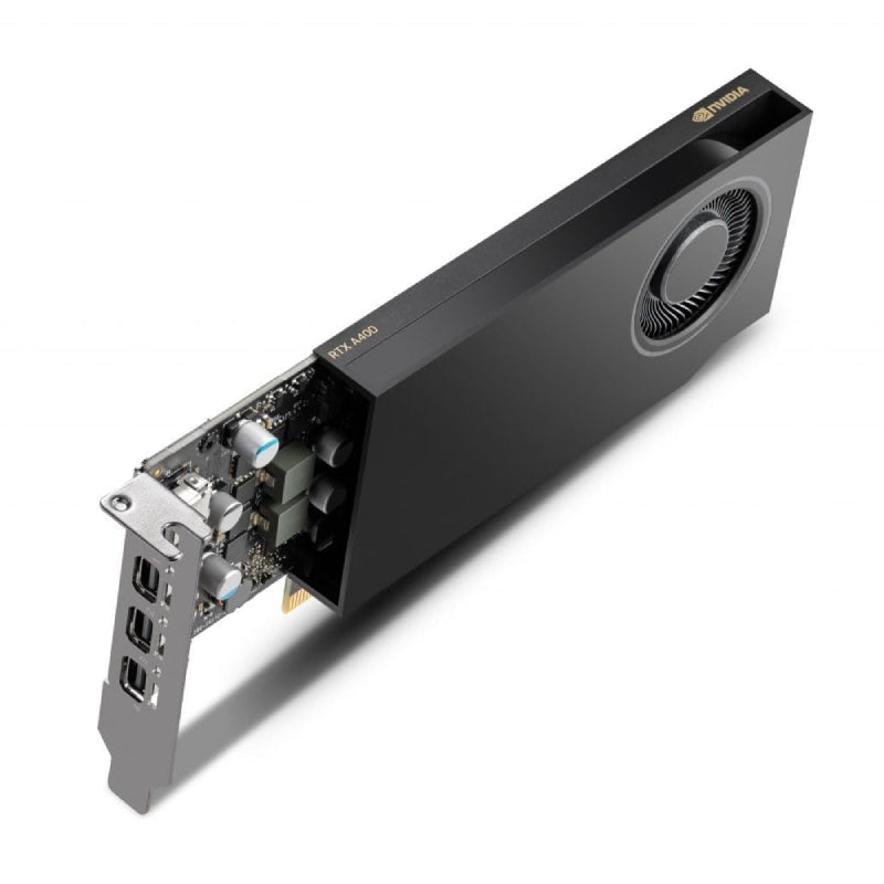 PNY NVIDIA RTX A400 Graphics Card - 4GB / GDDR6 / 64-bit / PCIe 4.0 / Mini DisplayPort 1.4