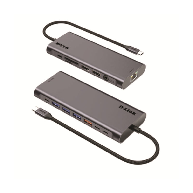 D-Link (DUB-C114) 14-in-1 USB-C Hub - USB-C / USB-A3.1 / USB 3.0 / HDMI / Gigabit RJ45