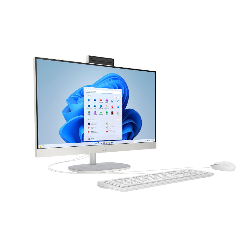 HP 24-CR1032NE AIO PC - Ultra 7 155U / 8GB / 512GB (NVME M.2 SSD) / 23.8" FHD Non-Touch / Shell White / 1YW - Desktop