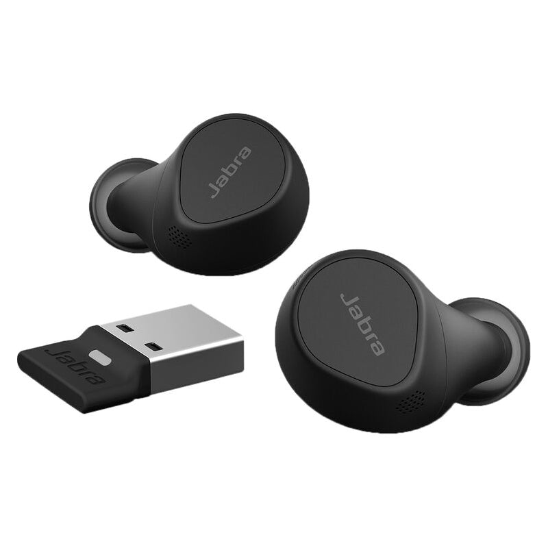 Jabra Evolve2 Buds USB-A MS Earbuds with USB-A Bluetooth Dongle for Microsoft Teams
