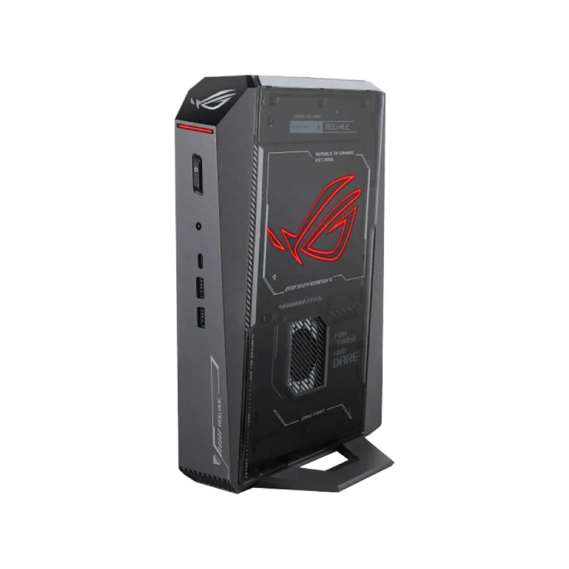 كمبيوتر ألعاب أسوس آر أو جي NUC 2025، معالج ألترا 7 255HX، ذاكرة وصول عشوائي 16 جيجابايت، قرص حالة صلبة NVMe M.2 بسعة 1 تيرابايت، معالج رسومات RTX 5060، ويندوز 11 هوم، ضمان 3 سنوات، باللون الأسود