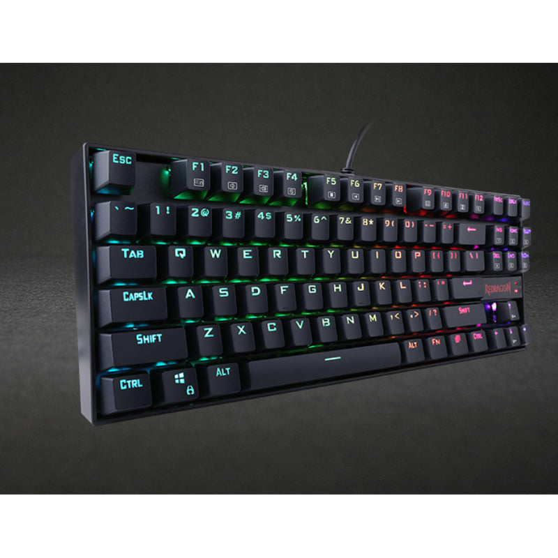 Redragon Kumara K552-RGB-B (TKL)  mechanical gaming keyboard - Wired / 87 Keys / Black