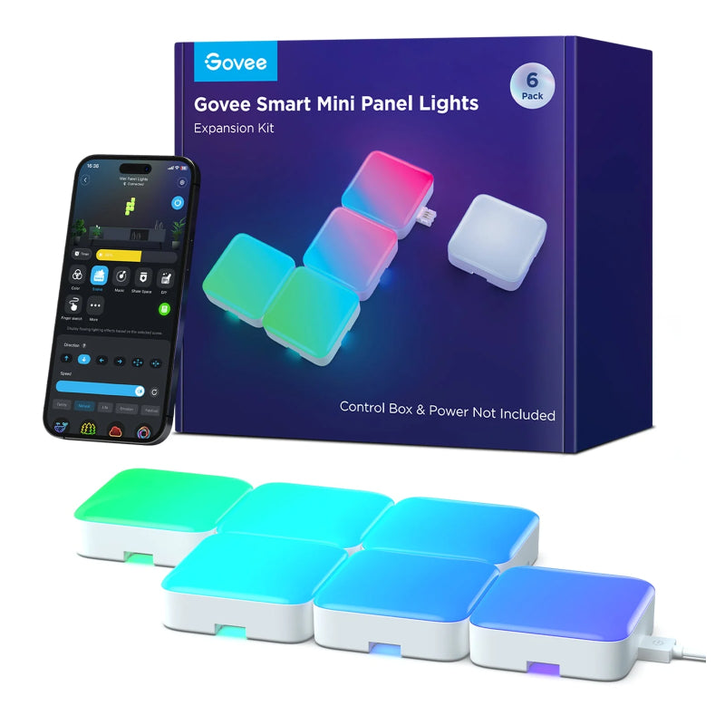 Govee Smart Mini Panel Lights Extension for H8069 (6pcs in One Set)