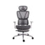 Black Bull Ergonomic Mesh Gaming & Office Chair with Footrest - White frame + Grey mesh