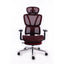 Black Bull Ergonomic Mesh Gaming & Office Chair with Footrest - Black Frame + Dark Red Mesh