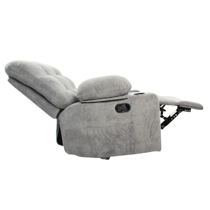 Black Bull Premium Sofa Swivel Rocker Recliner Size - Fabric Light Grey