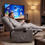 Black Bull Premium Sofa Swivel Rocker Recliner Size - Fabric Light Grey