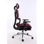 Black Bull Ergonomic Mesh Gaming & Office Chair with Footrest - Black Frame + Dark Red Mesh
