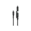 Energea Flow Duo 240W 1.5m Cable - 1.5m / 480Mbps / 240W / USB-C to USB-C + Lightning / Black