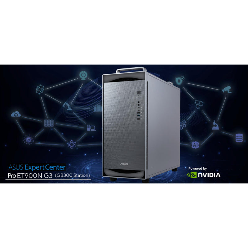 ASUS ExpertCenter Pro ET900N G3 - Grace-72 Core Neoverse V2 / NVIDIA Blackwell Ultra (GB300) / 748GB Coherent Memory / 4TB (NVMe M.2 SSD) / 1600W Power Supply / AI Supercomputer