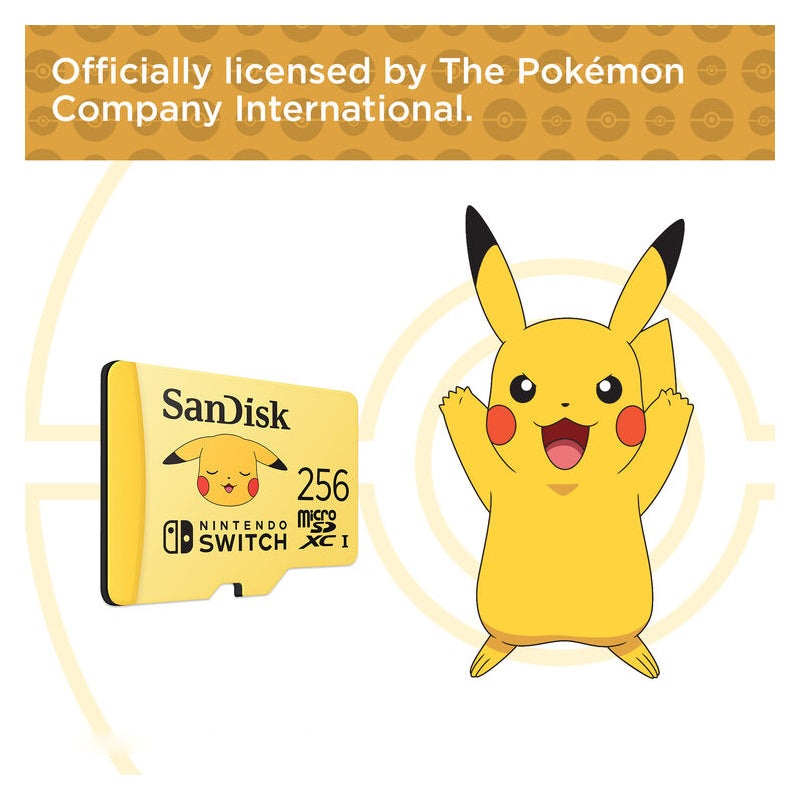 SanDisk Pokemon microSD Card - 256GB / Up to 100MB/s