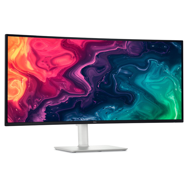 شاشة ديل 34 بلس (S3425DW) منحنية يو إس بي سي - حجم 34 بوصة بدقة UWQHD / زمن استجابة 5 مللي ثانية / تردد 120 هرتز / يو إس بي تايب سي/إتش دي إم آي