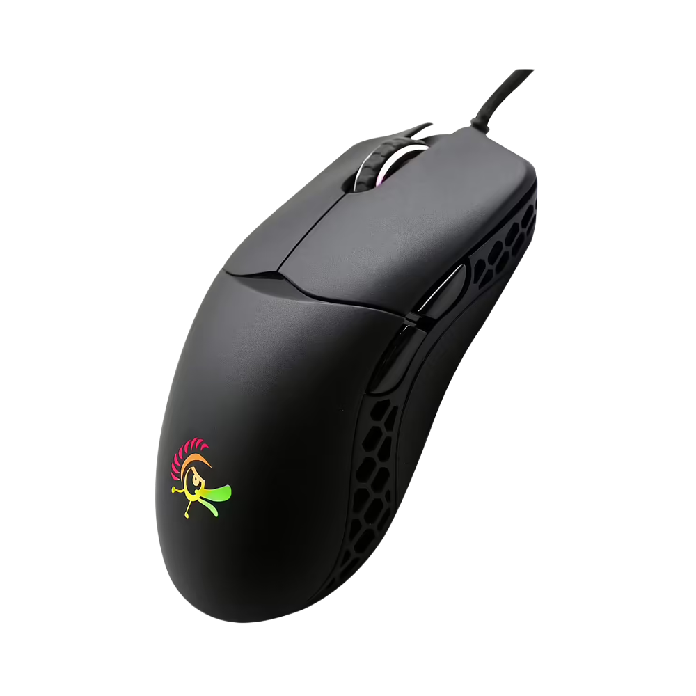 ماوس ألعاب دكي فيذر RGB سلكي بمفاتيح هانو – أسود