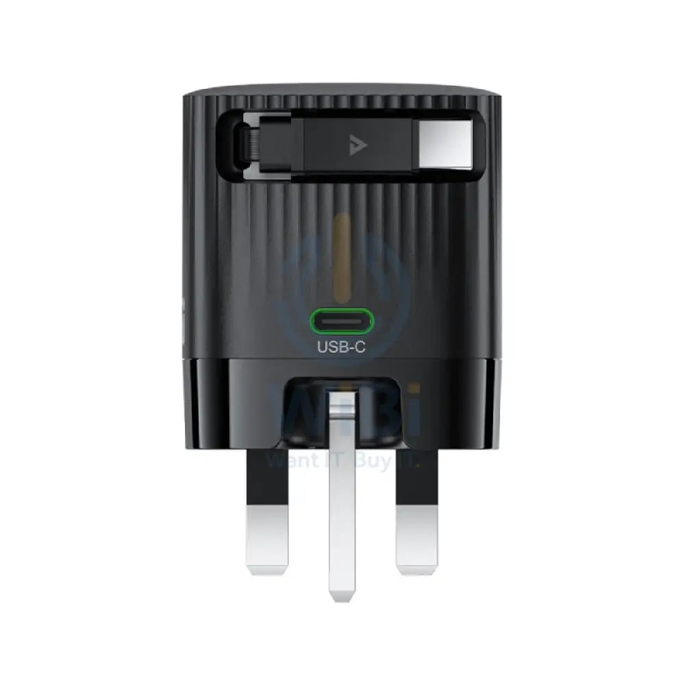 ACEFAST A129 PD65W GaN Fast Wall Charger - USB-C / UK / Black Accessories > Power Adapters