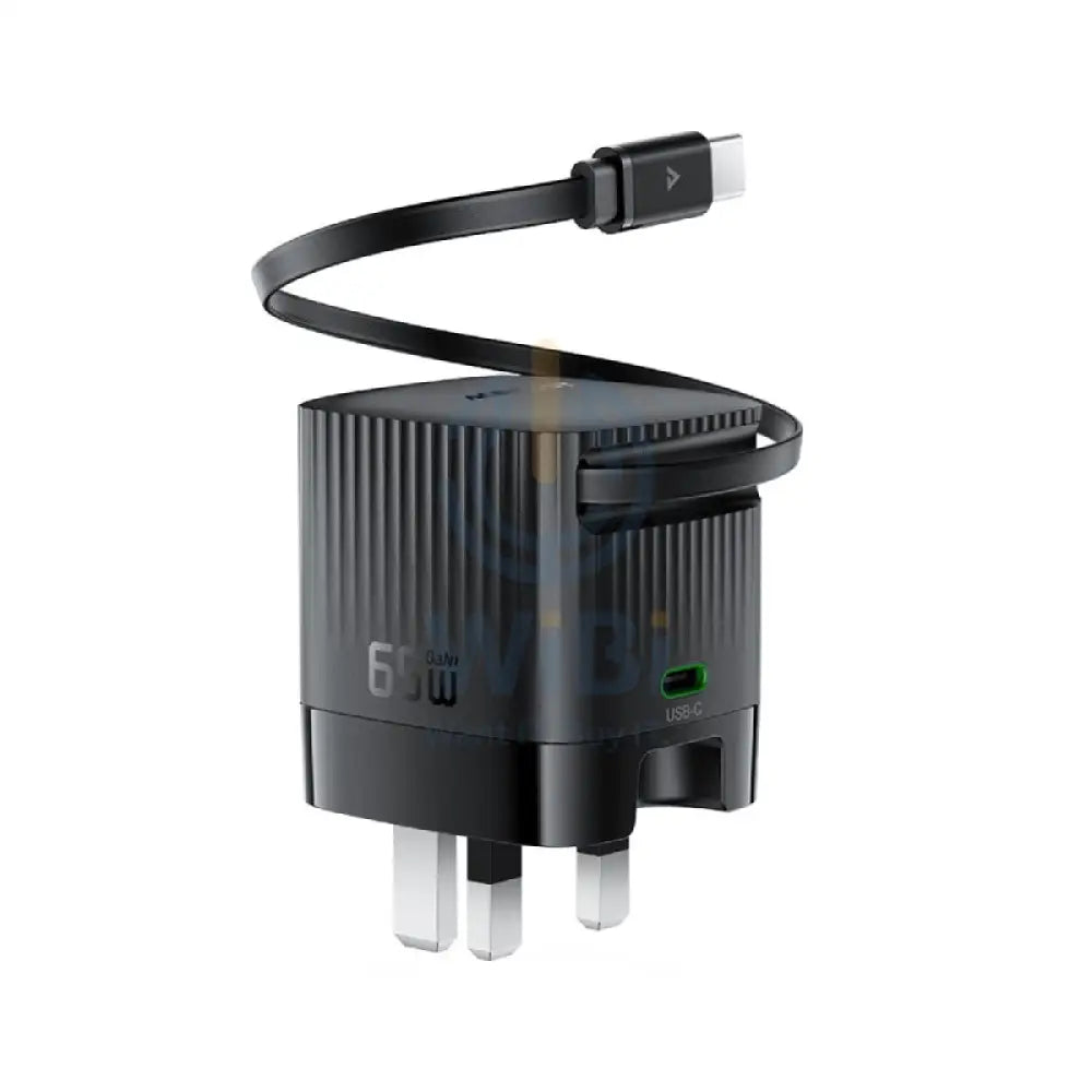 ACEFAST A129 PD65W GaN Fast Wall Charger - USB-C / UK / Black Accessories > Power Adapters