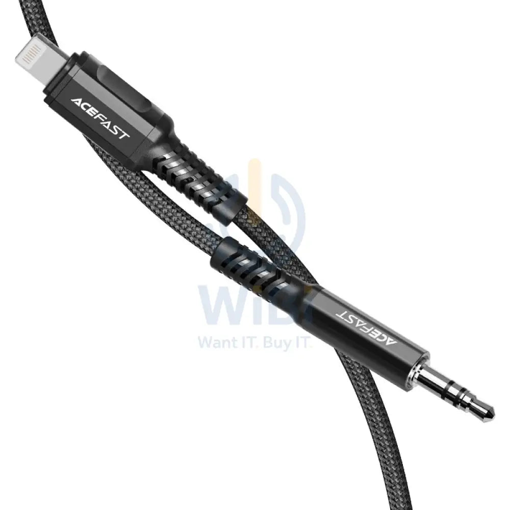ACEFAST C1-06 Lightning to 3.5mm aluminum alloy audio cable - Black Accessories > Cables & Converters