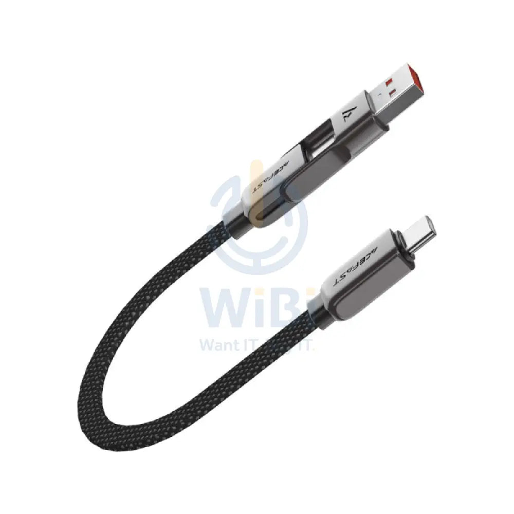 ACEFAST C13-05 USB-A / USB-C to USB-C Charging Data Cable - 0.2m / 60W / Black Accessories > Cables & Converters >