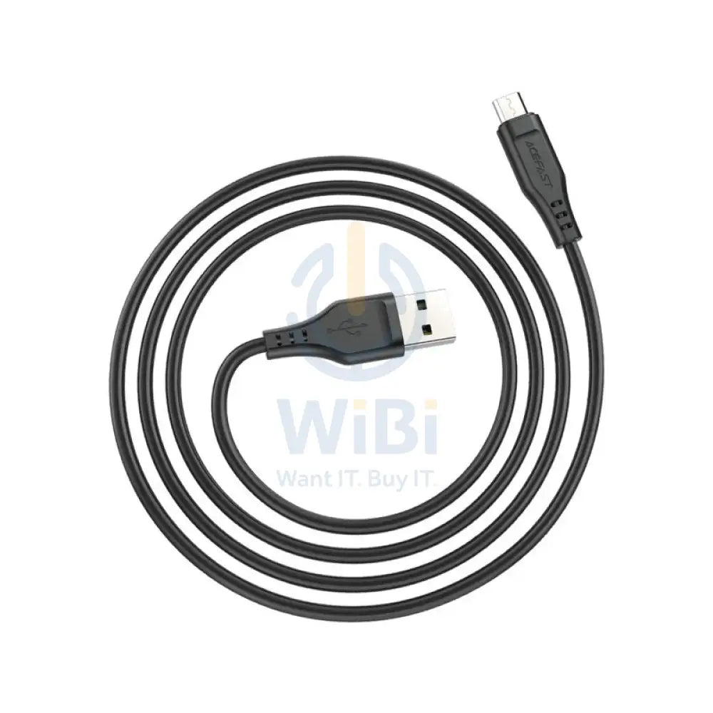 ACEFAST C3-09 USB-A to Micro-USB TPE charging data cable - Black Accessories > Cables & Converters > Cables