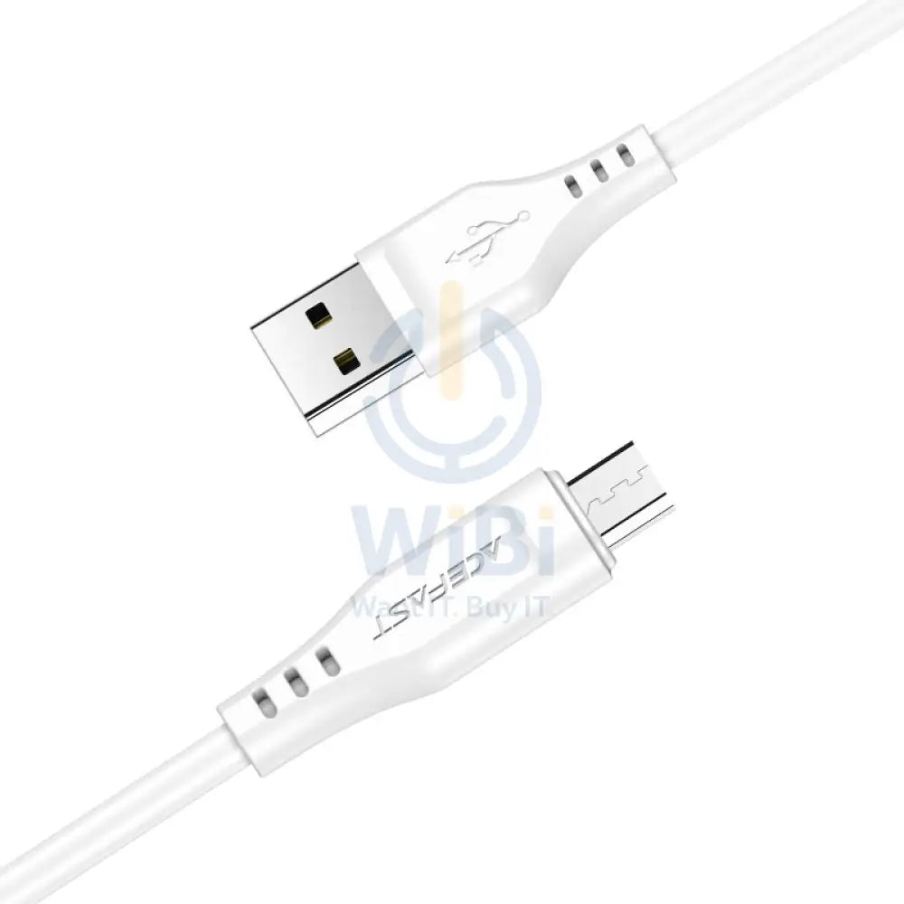 ACEFAST C3-09 USB-A to Micro-USB TPE charging data cable - White Accessories > Cables & Converters > Cables