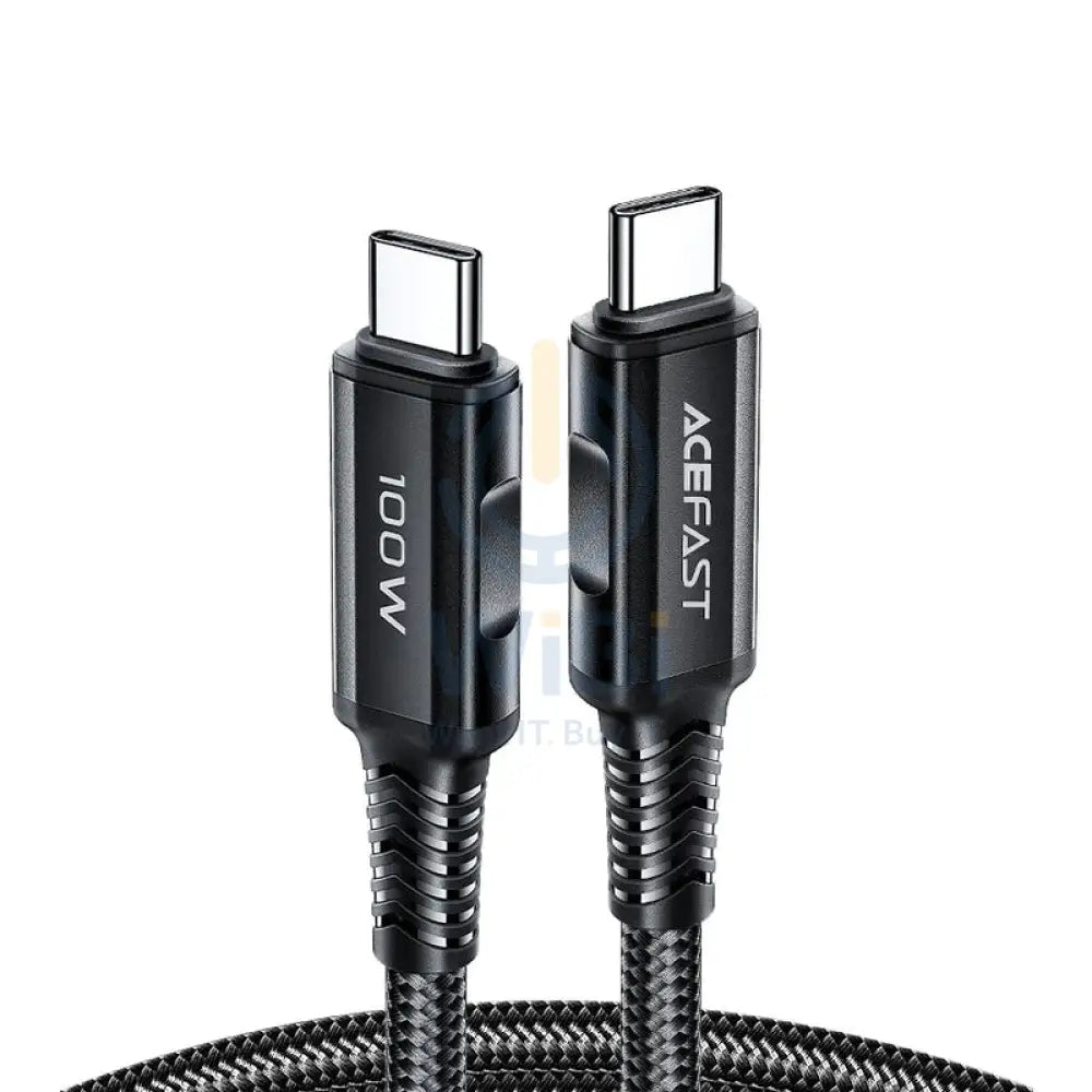 ACEFAST C4-03 USB-C to USB-C 100W aluminum alloy charging data cable - Black Accessories > Cables & Converters