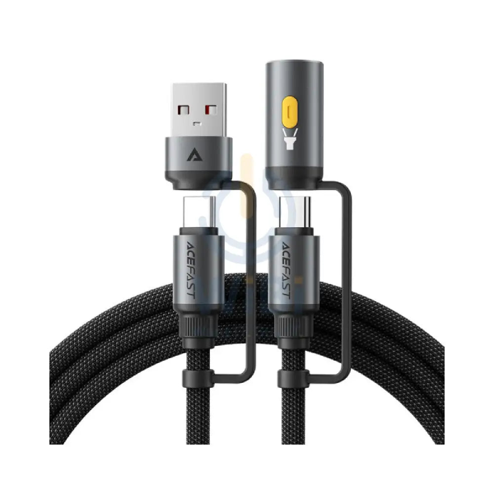 ACEFAST J5 USB-C to USB-A / LED Light Charging Data Cable - 1.2m / 60W / Black Accessories > Cables & Converters >