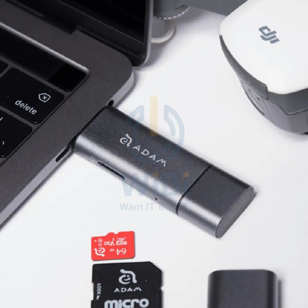 Adam Elements Casa C05 5-in-1 OTG Card Reader - USB 3.1 Type-C / USB 3.1 Type-A / USB 2.0 Micro USB Storage > Memory
