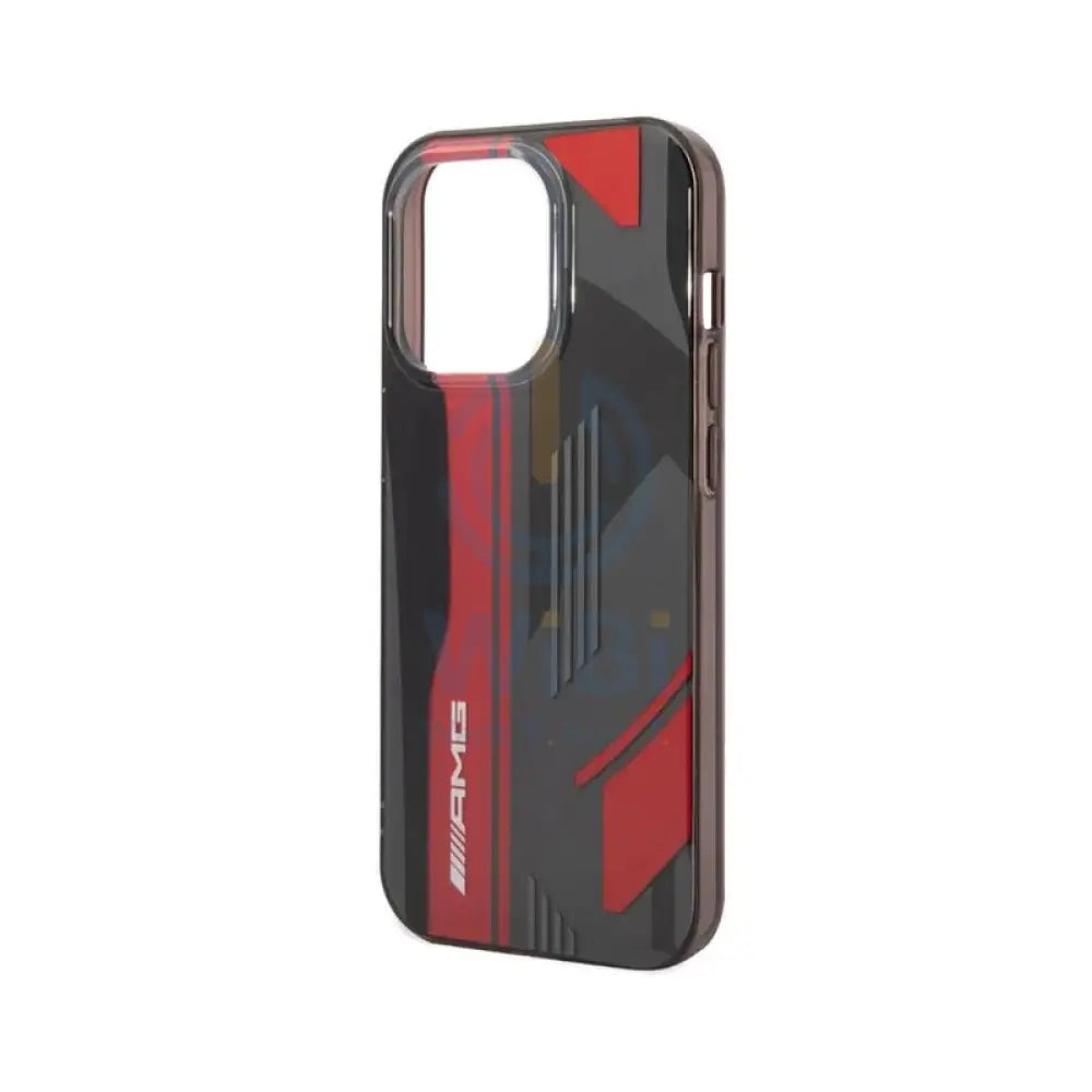 AMG Apple iPhone 14 Pro Transparent Double Layer Case Expressive Graphic Design - Black/Red Accessories > Mobiles &