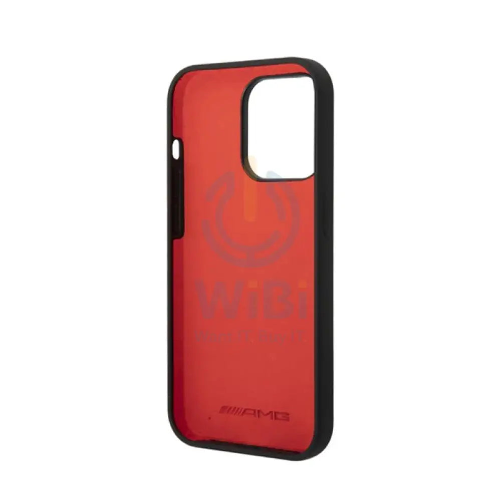 AMG Liquid Silicone Case Checkered Flag Pattern - Apple iPhone 14 Pro / Black / Red Accessories > Mobiles & Tablets >