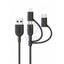 Anker Powerline II 3-in-1 Cable - Lightning / Type C / Micro USB Cable / 0.9 Meter / Black