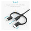 Anker 3-in-1 PowerLine II Cable - 0.9 Meter / Micro USB / USB-C / Lightning / Black Accessories > Cables & Converters >