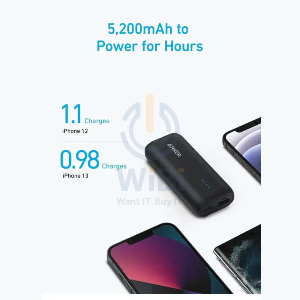 Anker 321 Power Bank 5000 -Black Accessories > Power Bank > Offer Zone