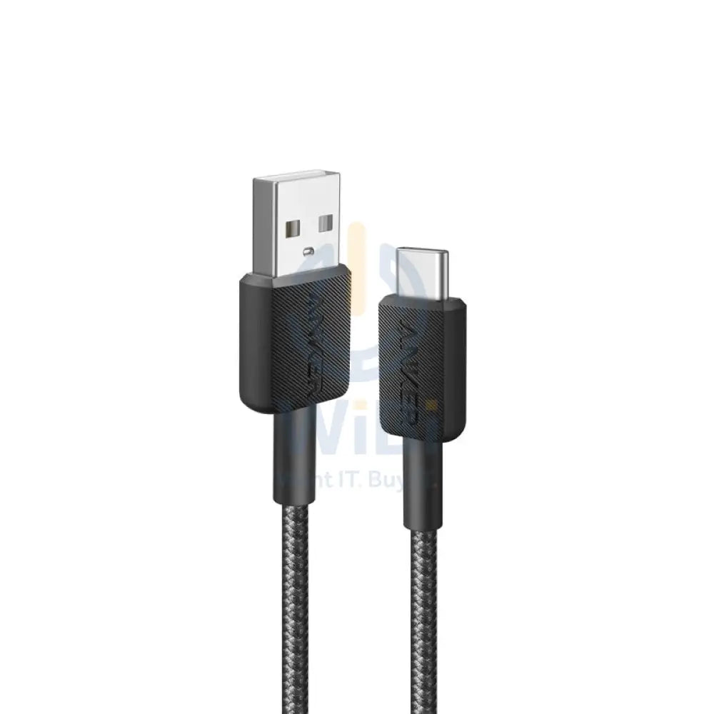 Anker 322 USB-A to USB-C Cable Braided (0.9m/3ft) -Black Accessories > Cables & Converters > Cables