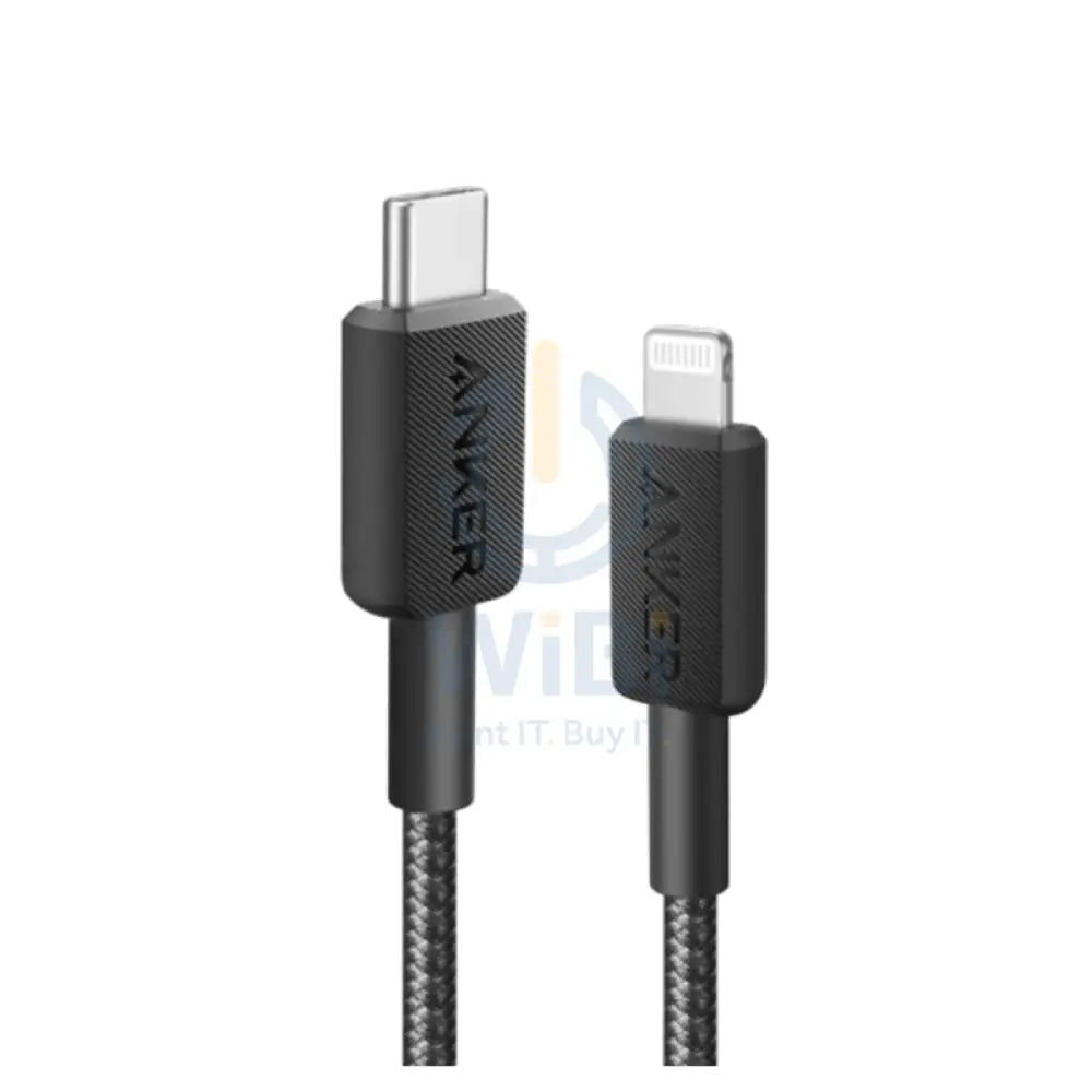 Anker 322 USB-C to Lightning Braided Charging Cable - 0.9m (3ft) / Black Accessories > Mobiles & Tablets > Tablets