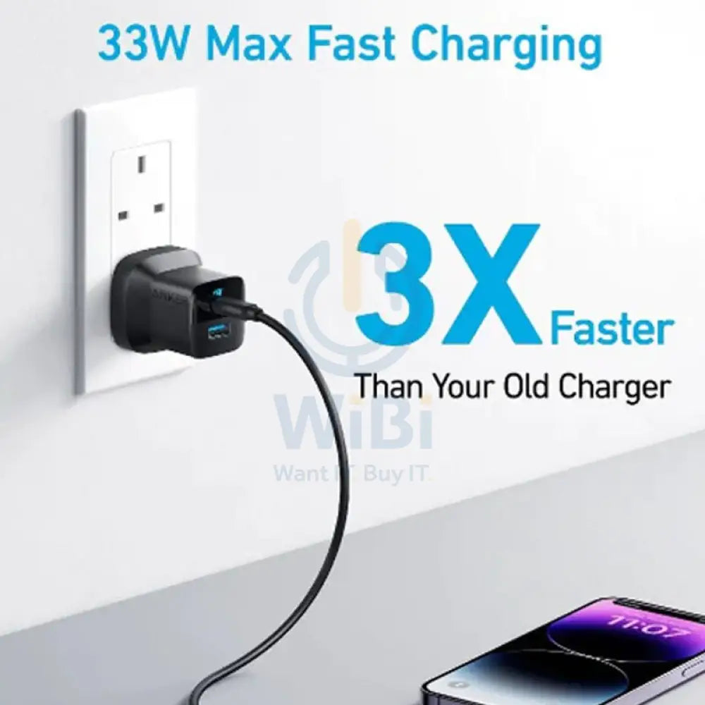 Anker 323 Charger (33W) -Black Accessories > Power Adapters