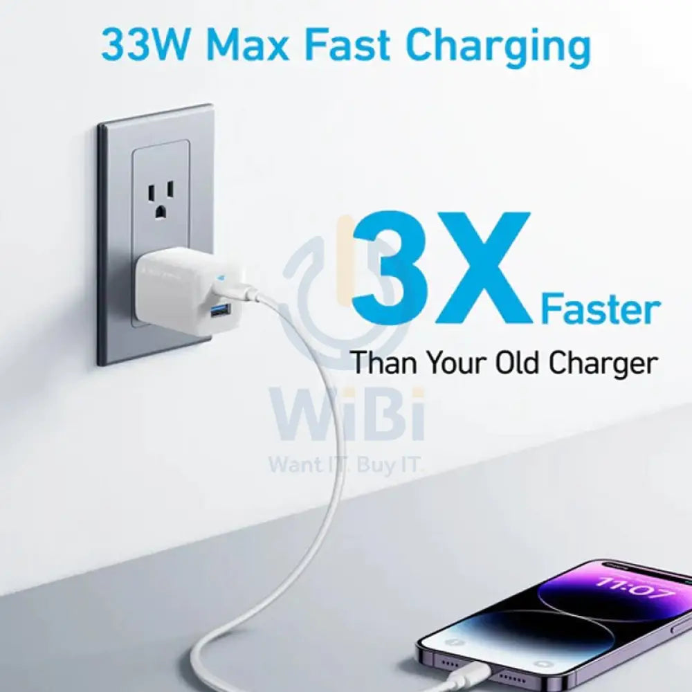 Anker 323 Charger (33W) -White Accessories > Power Adapters > Offer Zone